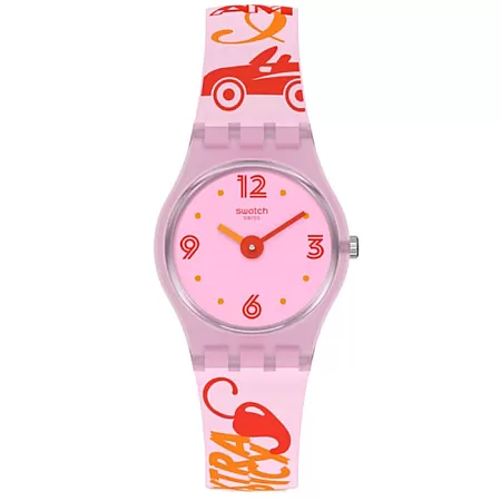 ΡΟΛΟΙ SWATCH LP164 SWATCH Monthly Drops Chillipassion Silicone Strap