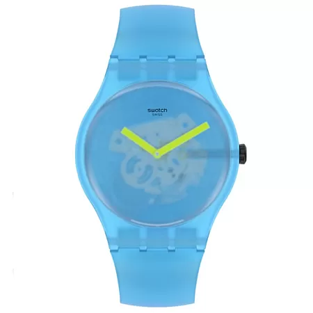 ΡΟΛΟΙ SWATCH SUOS112 SWATCH Monthly Drops Ocean Blur Silicone Strap