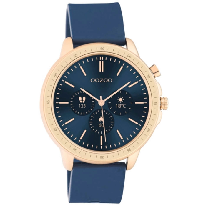 ΡΟΛΟΙ OOZOO Q00326 OOZOO Timepieces Smartwatch Blue Silicone Strap