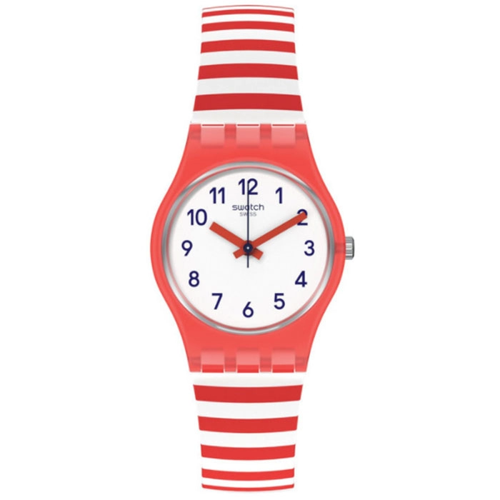 ΡΟΛΟΙ SWATCH LR135 SWATCH Gents Blue Boat Lady Two Tone Plastic Strap