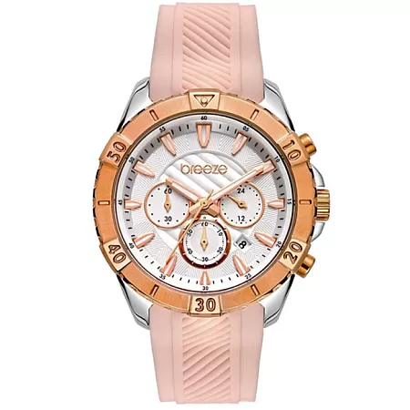 ΡΟΛΟΙ BREEZE 112231.7 BREEZE Sugarcoat Chronograph Pink Silicone Strap