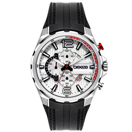 ΡΟΛΟΙ BREEZE 112222.1 BREEZE Intrusio Chronograph Black Silicone Strap