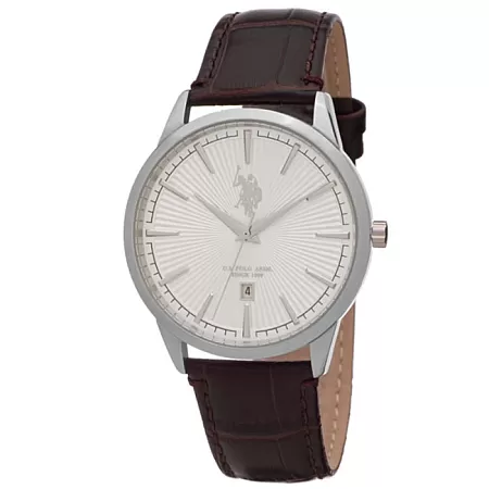 ΡΟΛΟΙ U.S. POLO USP4918WH U.S.POLO Carter Brown Leather Strap