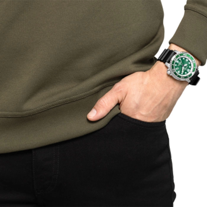 ΡΟΛΟΙ CITIZEN  BN0158-18X Citizen Eco-Drive Divers Black Rubber Strap