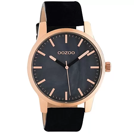 ΡΟΛΟΙ OOZOO C10729 OOZOO Timepieces Black Leather Strap