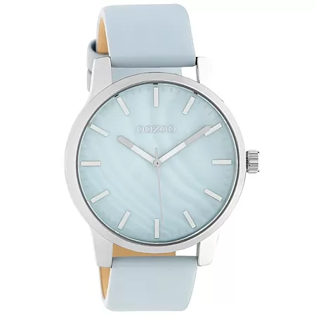 ΡΟΛΟΙ OOZOO C10726 OOZOO Timepieces Light Blue Leather Strap