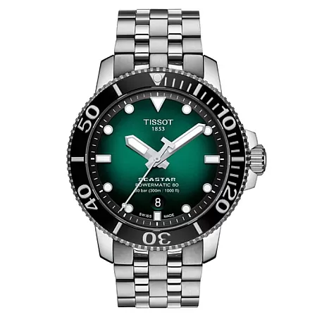 ΡΟΛΟΙ TISSOT  T1204071109101 TISSOT T-Sport Seastar 1000 Automatic Powermatic 80 Edition  Silver Stainless Steel Bracelet