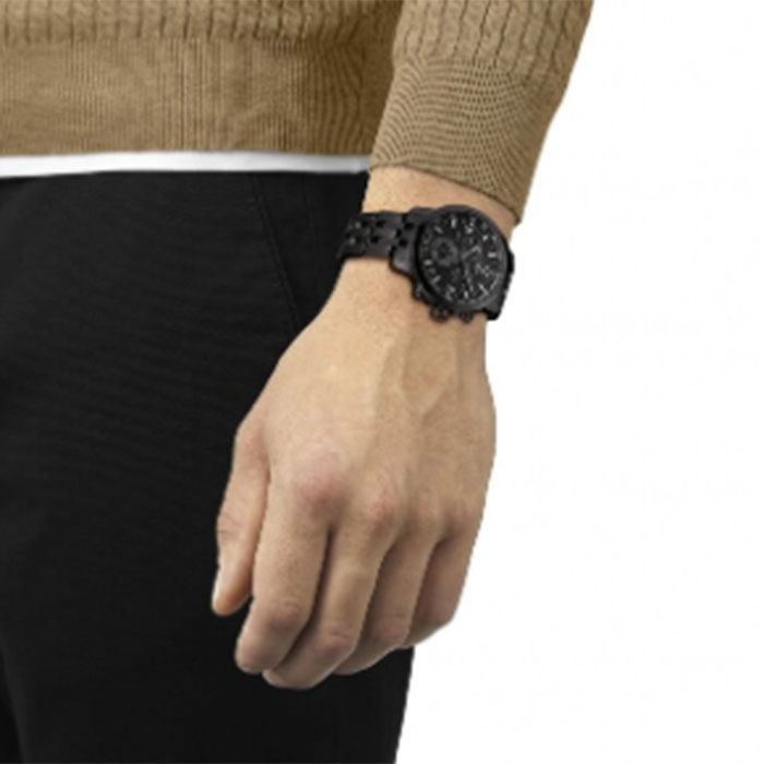 ΡΟΛΟΙ TISSOT T1144173305700 TISSOT PRC 200  Chronograph Black Stainless Steel Bracelet