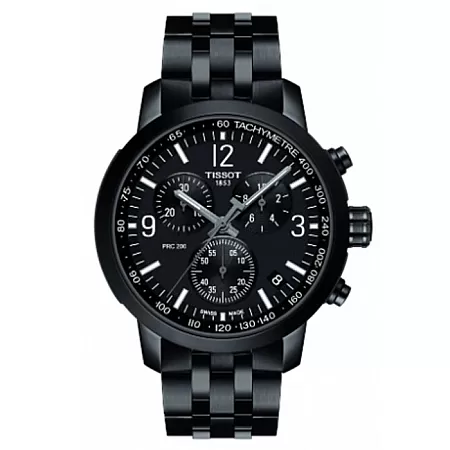 ΡΟΛΟΙ TISSOT T1144173305700 TISSOT PRC 200  Chronograph Black Stainless Steel Bracelet