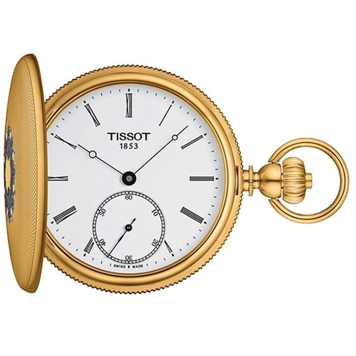 ΡΟΛΟΙ TISSOT T8674053901300 TISSOT T-Pocket Savonnettes  Mechanical Silver Stainless Steel