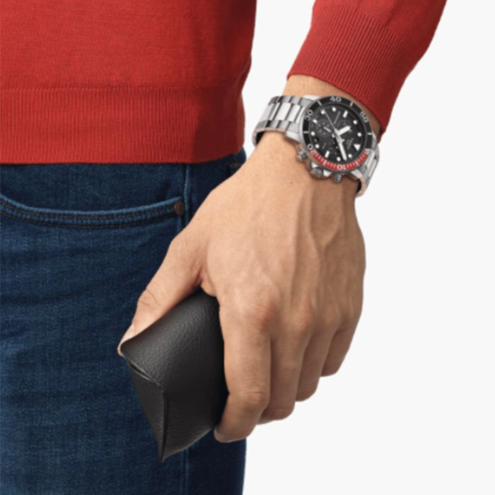 ΡΟΛΟΙ TISSOT  T1204171105101 TISSOT T-Sport Seastar 1000 Chronograph Silver Stainless Steel Bracelet