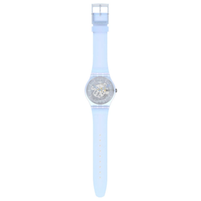 ΡΟΛΟΙ SWATCH  SUOK154 SWATCH New Gent Flowerscreen Light Blue Silicone Strap