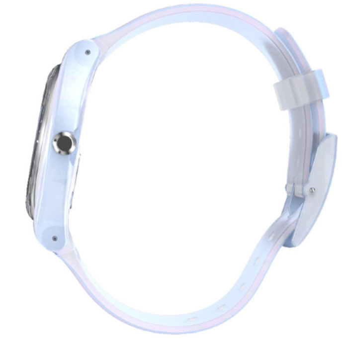 ΡΟΛΟΙ SWATCH  SUOK154 SWATCH New Gent Flowerscreen Light Blue Silicone Strap