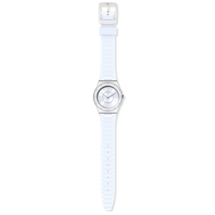 ΡΟΛΟΙ SWATCH  YLS226 SWATCH Irony Precious Aqua Crystals Light Blue Silicone Strap