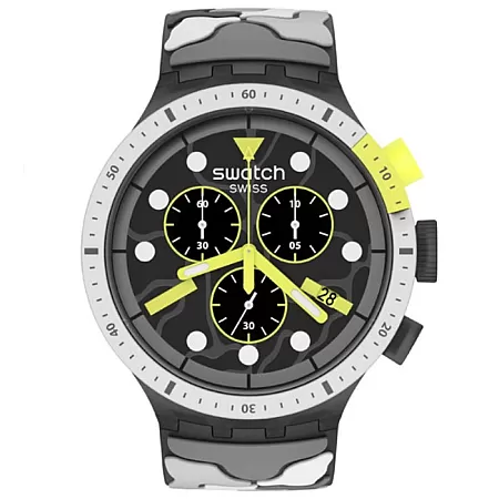ΡΟΛΟΙ SWATCH SB02M400 SWATCH Big Bold Escapeartic Camo Silicone Strap