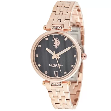 ΡΟΛΟΙ U.S. POLO  USP5981BK U.S.POLO Margot Crystals Rose Gold Stainless Steel Bracelet