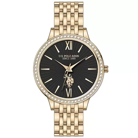 ΡΟΛΟΙ U.S. POLO  USP5972BK U.S.POLO Faith Crystals Gold Stainless Steel Bracelet