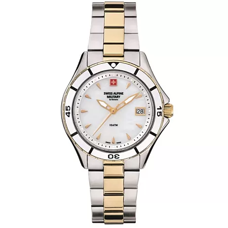 ΡΟΛΟΙ SWISS ALPINE MILITARY SAM7740.1143 SWISS ALPINE MILITARY Nautilus Two Tone Stainless Steel Bracelet