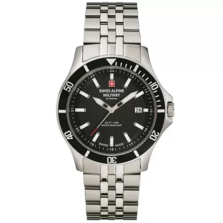 ΡΟΛΟΙ SWISS ALPINE MILITARY SAM7022.1137 SWISS ALPINE MILITARY Challenger Silver Stainless Steel Bracelet
