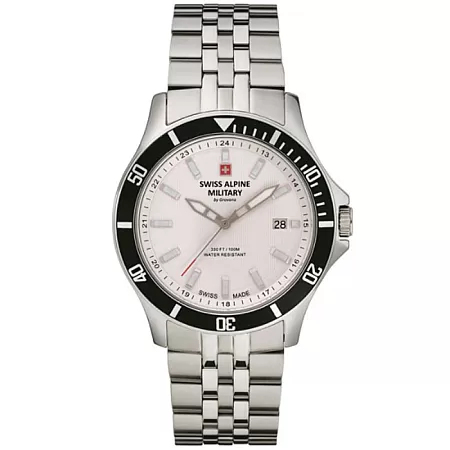 ΡΟΛΟΙ SWISS ALPINE MILITARY SAM7022.1132 SWISS ALPINE MILITARY Challenger Silver Stainless Steel Bracelet