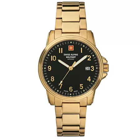 ΡΟΛΟΙ SWISS ALPINE MILITARY SAM7011.1117 SWISS ALPINE MILITARY Leader Gold Stainless Steel Bracelet