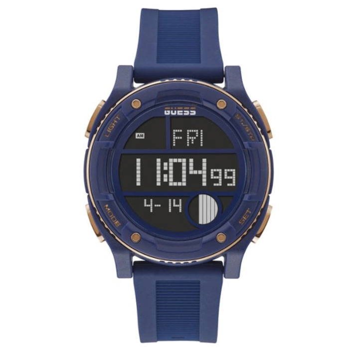 ΡΟΛΟΙ GUESS  GW0225G2 GUESS Zip Chronograph Blue Rubber Strap