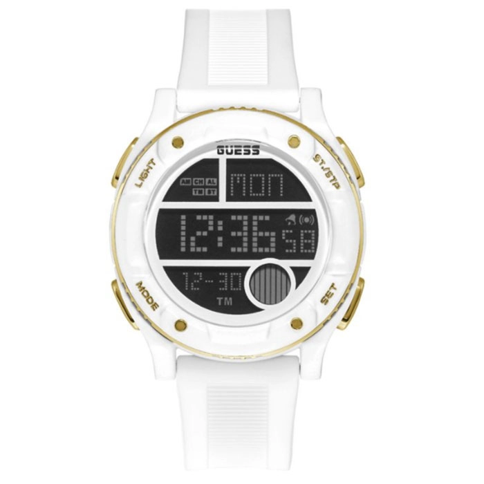 ΡΟΛΟΙ GUESS  GW0225G1 GUESS Zip Chronograph White Rubber Strap