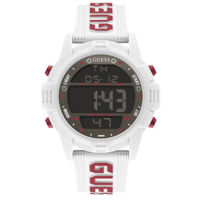 ΡΟΛΟΙ GUESS  GW0050G4 GUESS Charge Chronograph White Rubber Strap