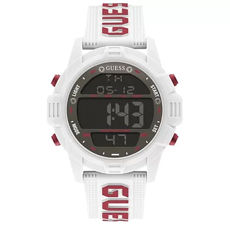 ΡΟΛΟΙ GUESS  GW0050G4 GUESS Charge Chronograph White Rubber Strap