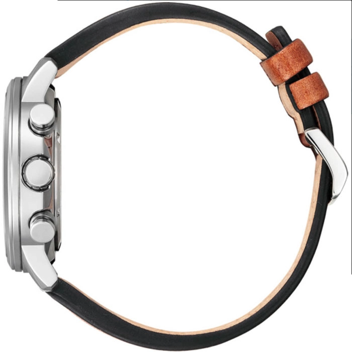 ΡΟΛΟΙ  CITIZEN  CA4470-15X CITIZEN Eco-Drive Chronograph Brown Leather Strap