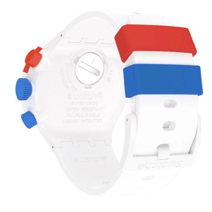 ΡΟΛΟΙ SWATCH SB04Z400 SWATCH Extravehicular White Silicone Strap