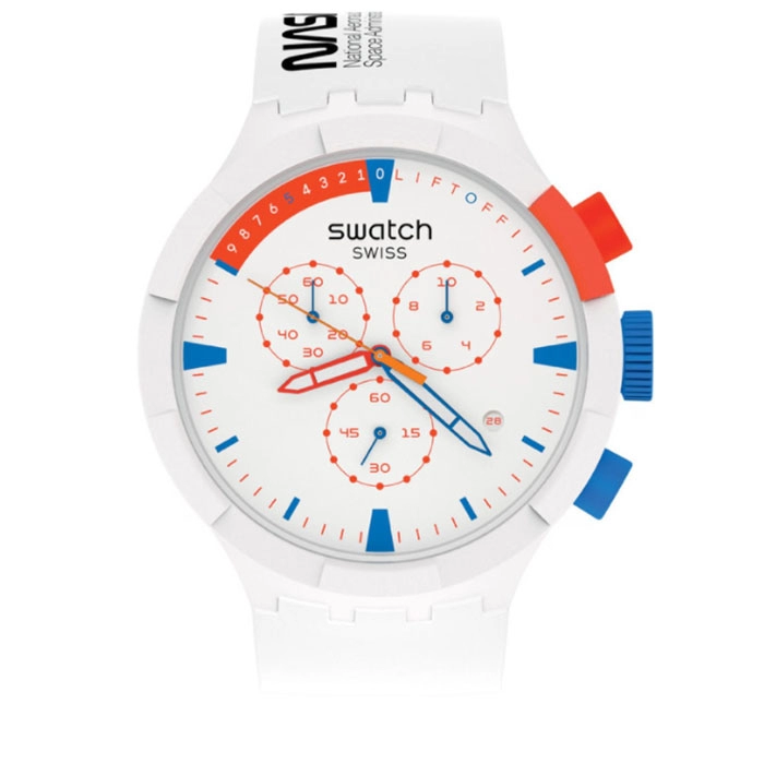 ΡΟΛΟΙ SWATCH SB04Z400 SWATCH Extravehicular White Silicone Strap