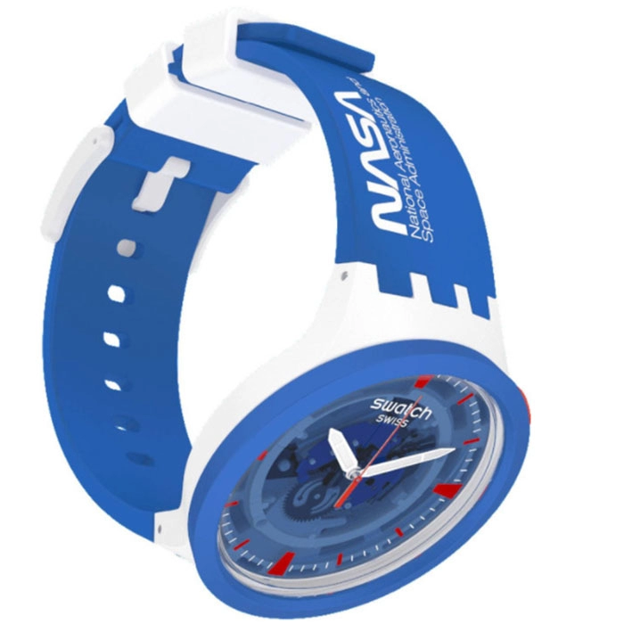 ΡΟΛΟΙ SWATCH SB03Z100 SWATCH Jumpsuit Blue Silicone Strap
