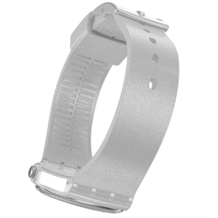 ΡΟΛΟΙ SWATCH GZ355 SWATCH Take Me To The Moon Grey Silicone Strap