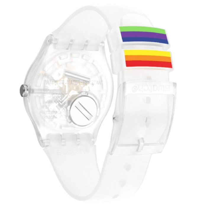 ΡΟΛΟΙ SWATCH SO29K103 SWATCH Gents Alla Parata White Silicone Strap