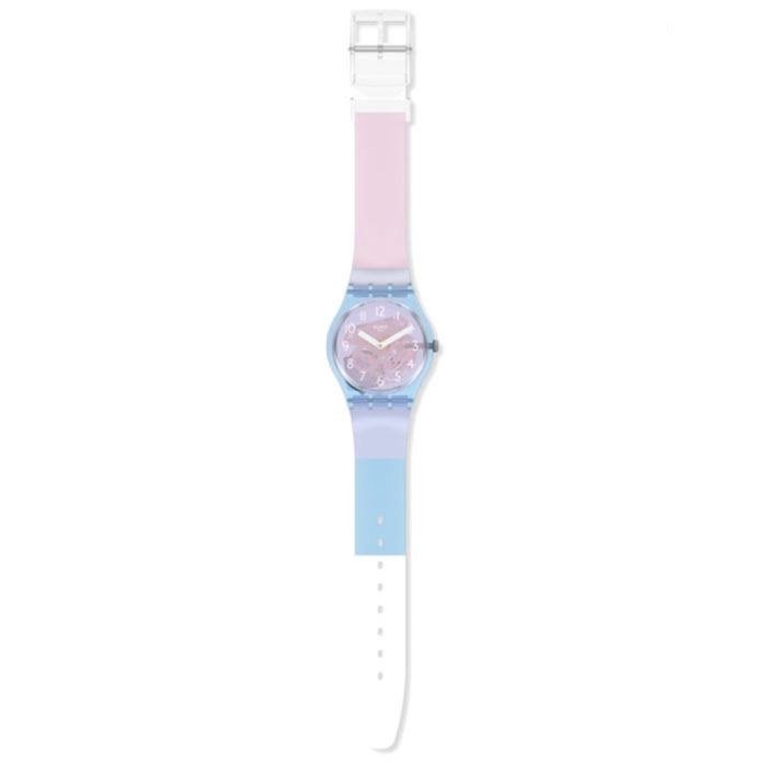 ΡΟΛΟΙ SWATCH GL126 SWATCH Gents Pinkzure Multicolor Plastic Strap