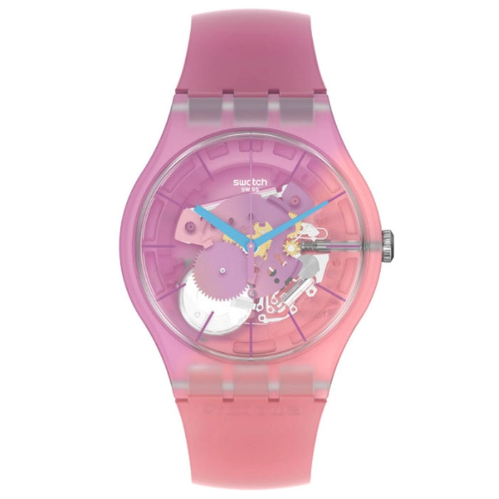 ΡΟΛΟΙ SWATCH SUOK151 SWATCH Supercharged Pinks Pink Silicone Strap