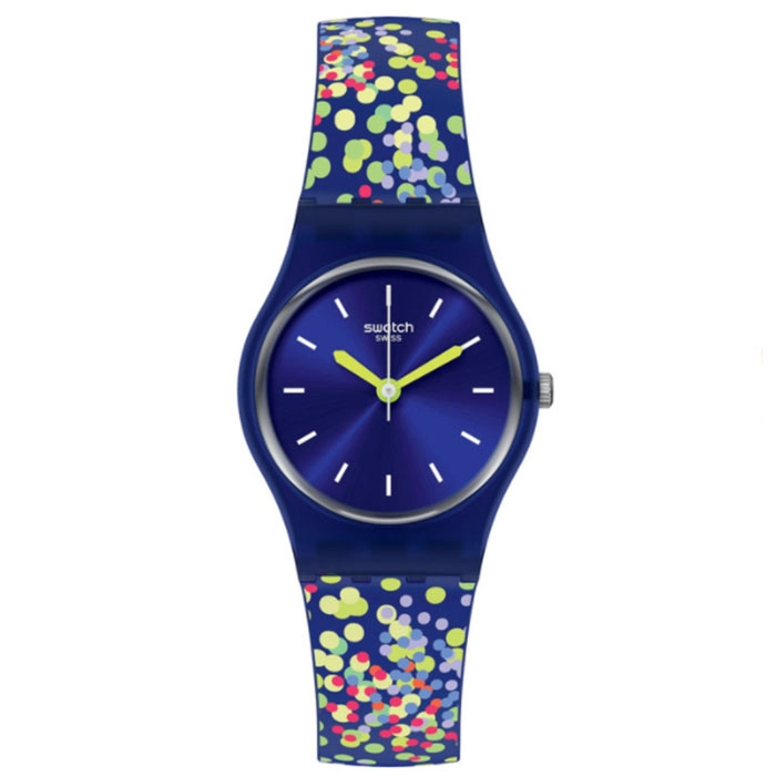 ΡΟΛΟΙ SWATCH LN158 SWATCH Lady Confettini Blu Multicolor Silicone Strap