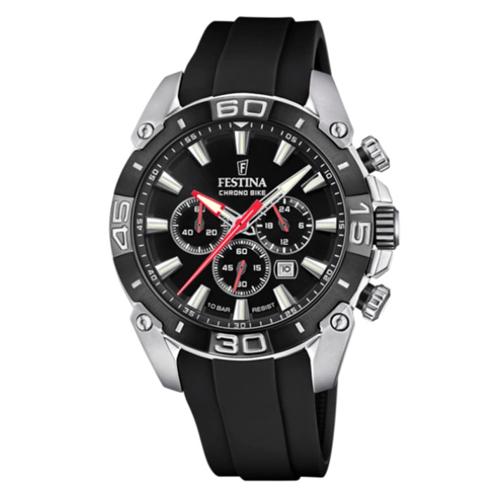 ΡΟΛΟΙ FESTINA   F20544/1 FESTINA Chronograph Black Rubber Strap