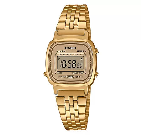 ΡΟΛΟΙ  CASIO    LA-670WETG-9AEF  CASIO Vintage Chronograph Gold Stainless Steel Bracelet