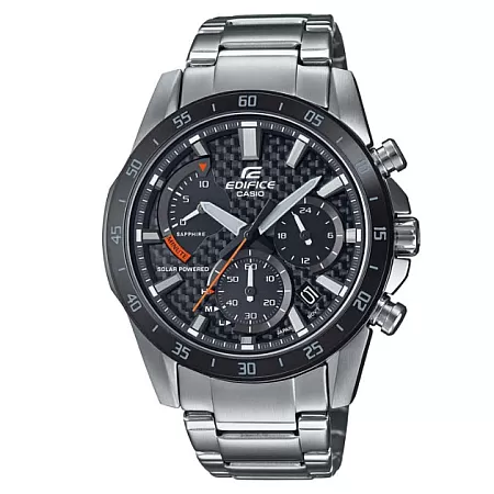 ΡΟΛΟΙ  CASIO EFS-S580DB-1AVUEF CASIO Edifice Solar Chronograph Silver Stainless Steel Bracelet