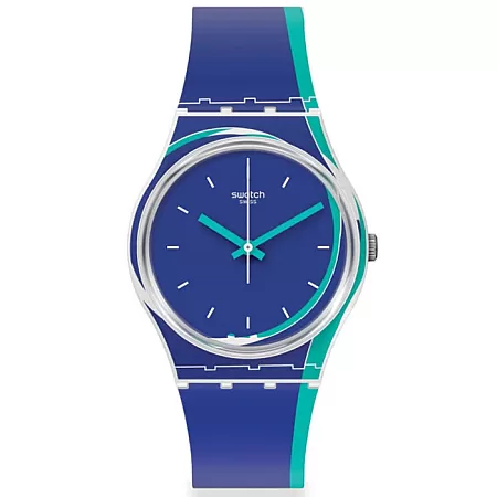 ΡΟΛΟΙ SWATCH GW217  SWATCH Gents  Blue Shore Blur Silicone Strap