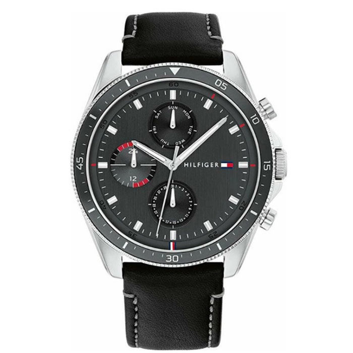 ΡΟΛΟΙ TOMMY HILFIGER 1791838 Tommy HILFIGER Parker Black Leather Strap