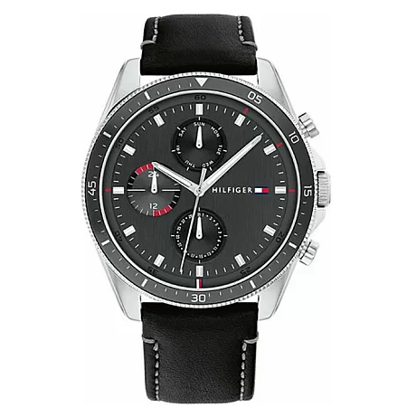 ΡΟΛΟΙ TOMMY HILFIGER 1791838 Tommy HILFIGER Parker Black Leather Strap