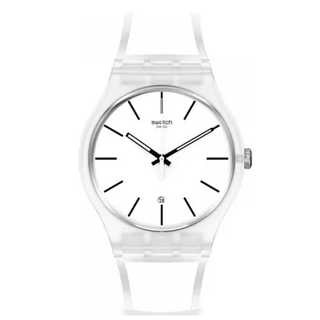 ΡΟΛΟΙ SWATCH SO29K401 SWATCH Gents White Trip Two Tone Silicone Strap