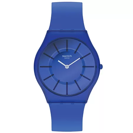 ΡΟΛΟΙ SWATCH SS08N102 SWATCH Skin Deep Acqua Blue Silicone Strap
