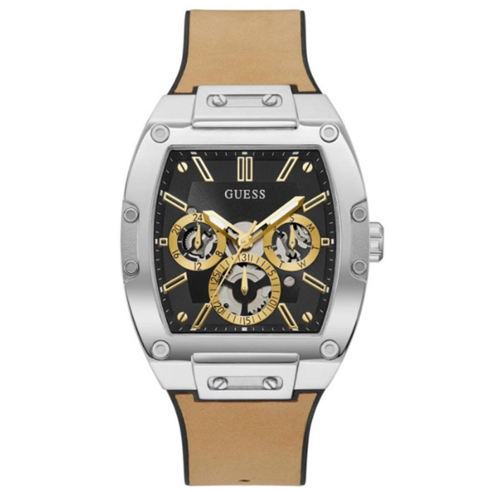 ΡΟΛΟΙ GUESS  GW0202G3 GUESS Phoenix Brown Leather Strap