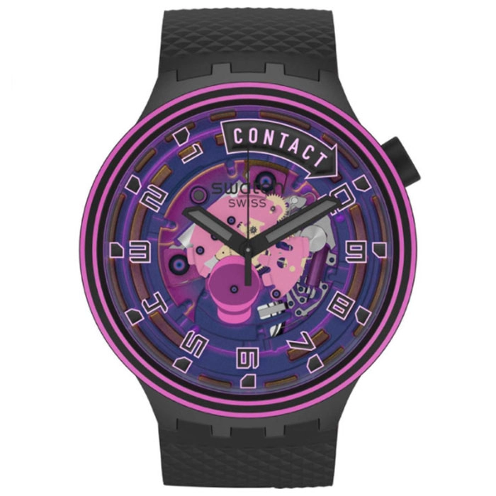 ΡΟΛΟΙ SWATCH SB01B126 SWATCH Big Bold Come in Peace Two Tone Silicone Strap Gift Set