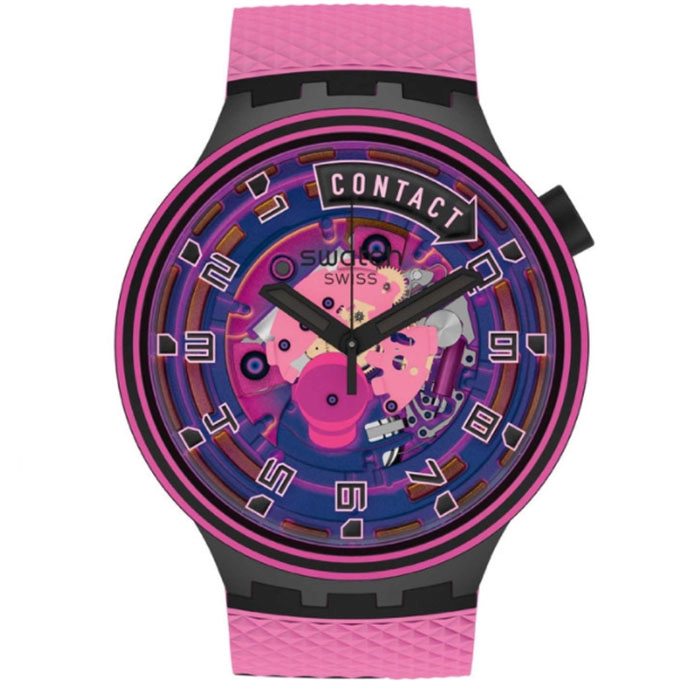 ΡΟΛΟΙ SWATCH SB01B126 SWATCH Big Bold Come in Peace Two Tone Silicone Strap Gift Set