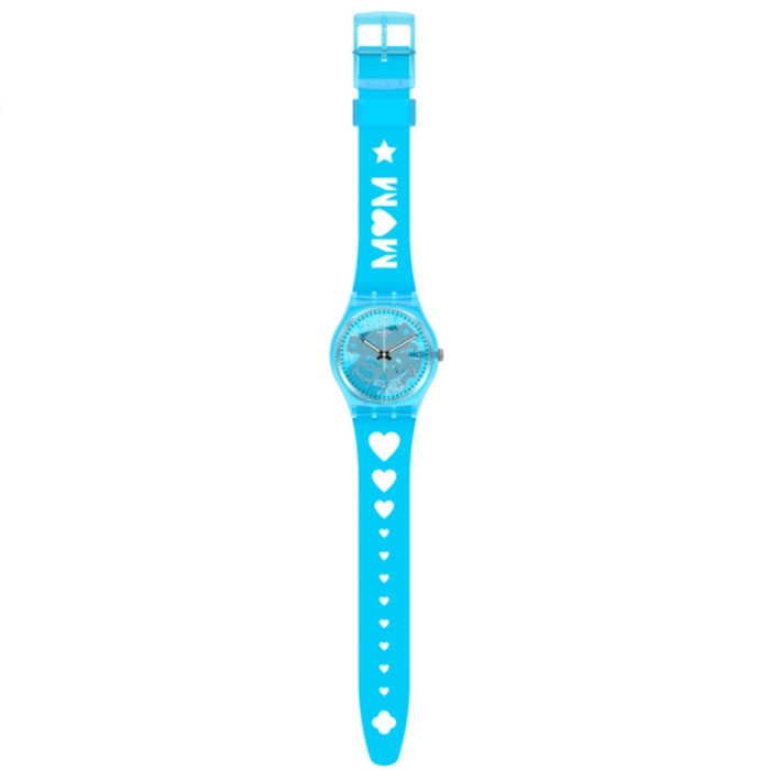 ΡΟΛΟΙ SWATCH GZ353 SWATCH Love From A to Z Light Blue Silicone Strap
